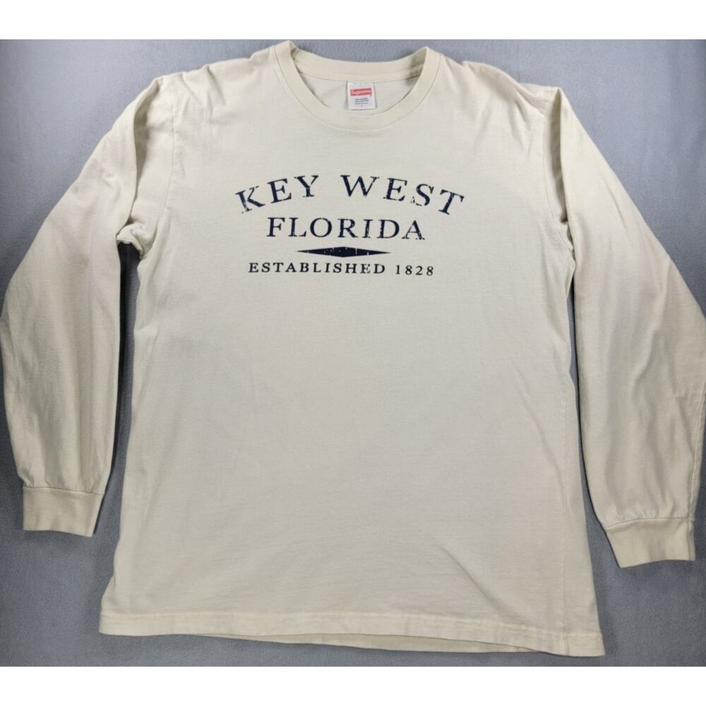 Vintage Supreme Key West Florida Long Sleeve Tee White Men’s Large
